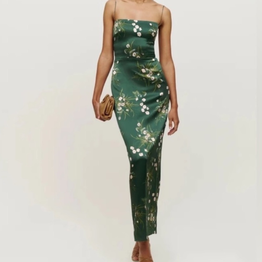 Reformation Frankie Silk Dress